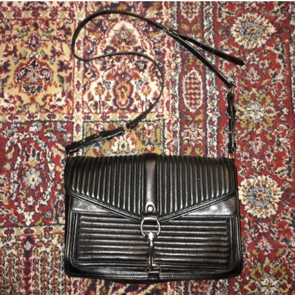 Rebecca Minkoff black leather Hudson Moto